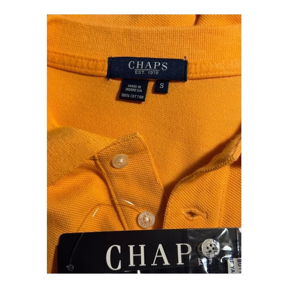 NEW Chaps Women’s Classic Polo Shirt Orange Short Sleeve Size Small Casual - Picture 4 of 7